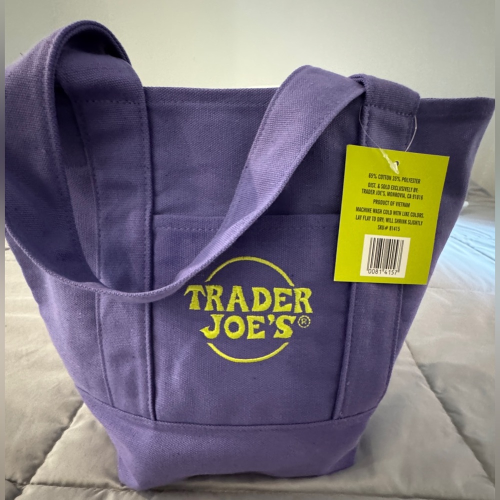 PURPLE TraderJoe’s Mini Tote NWT